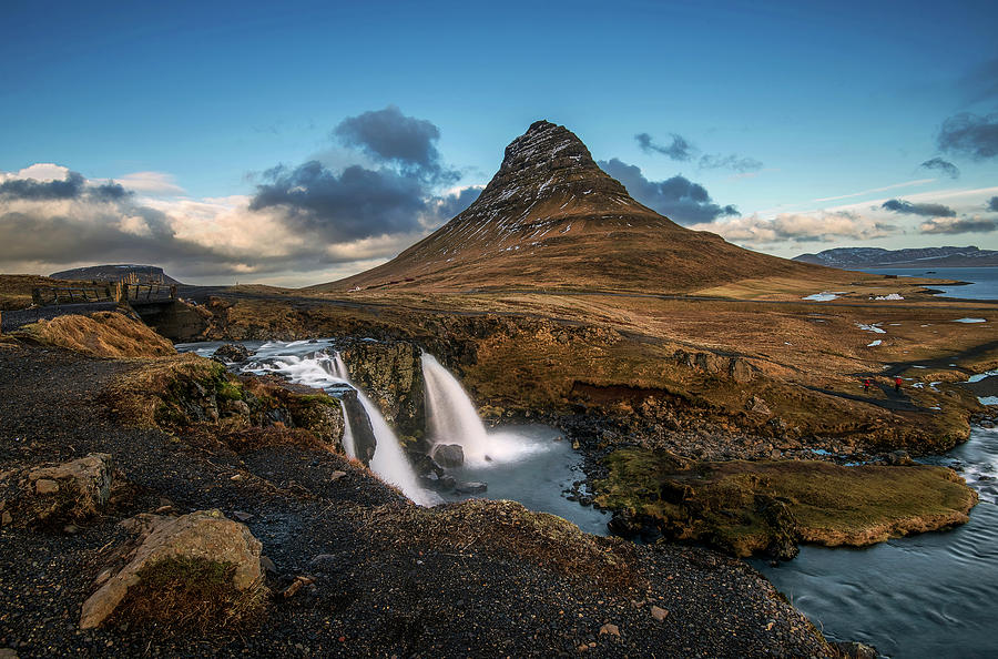 Kirkjufellsfoss waterfall and Kirkjufell mountain, Iceland Photograph by Pradeep Raja Prints