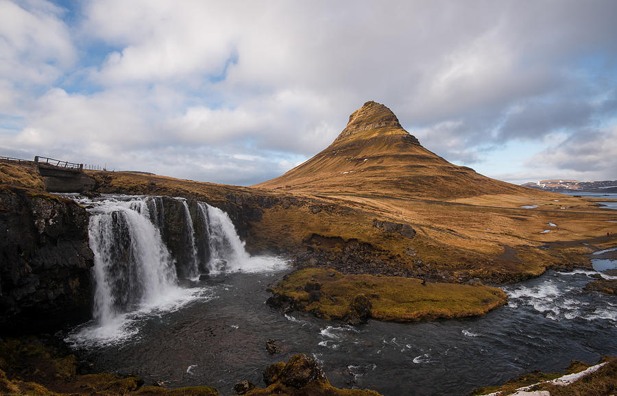 Kirkjufellsfoss waterfalls Iceland Photograph by Michalakis Ppalis