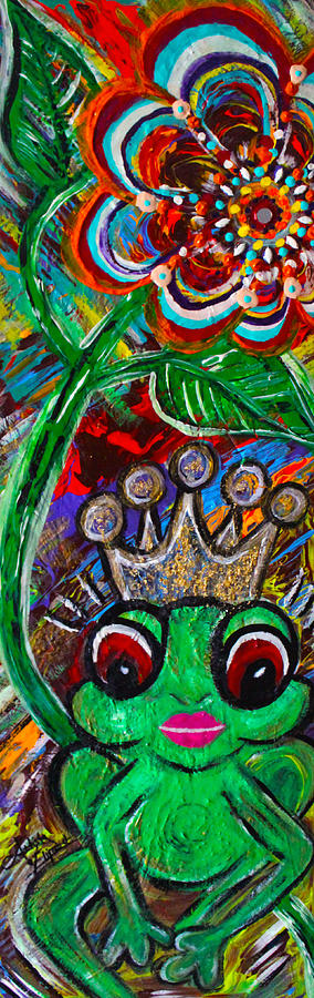 Queen Painting - Kiss a Queen Frog  by Artista Elisabet