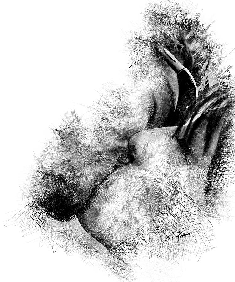 Kiss Digital Art by Charlie Roman