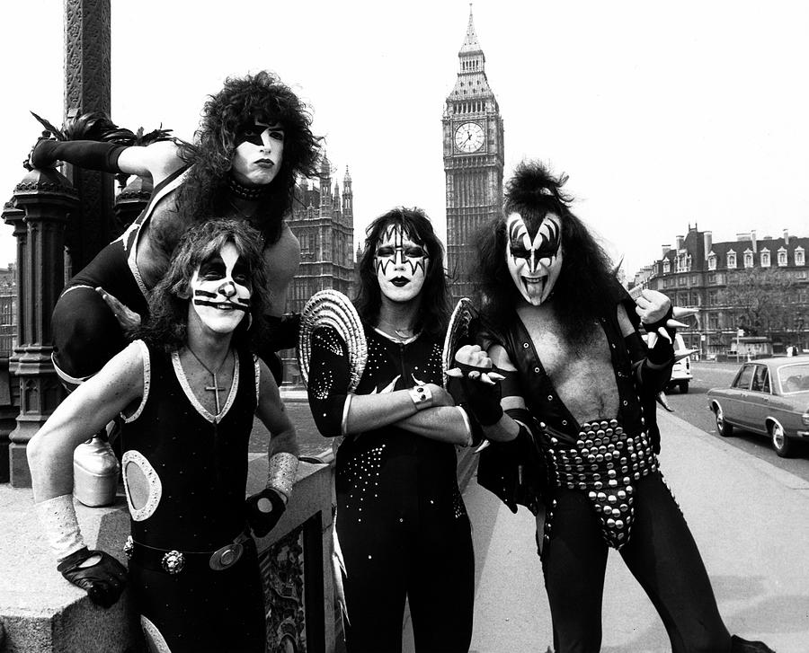 Kiss in London 1976  Photograph by Chris Walter