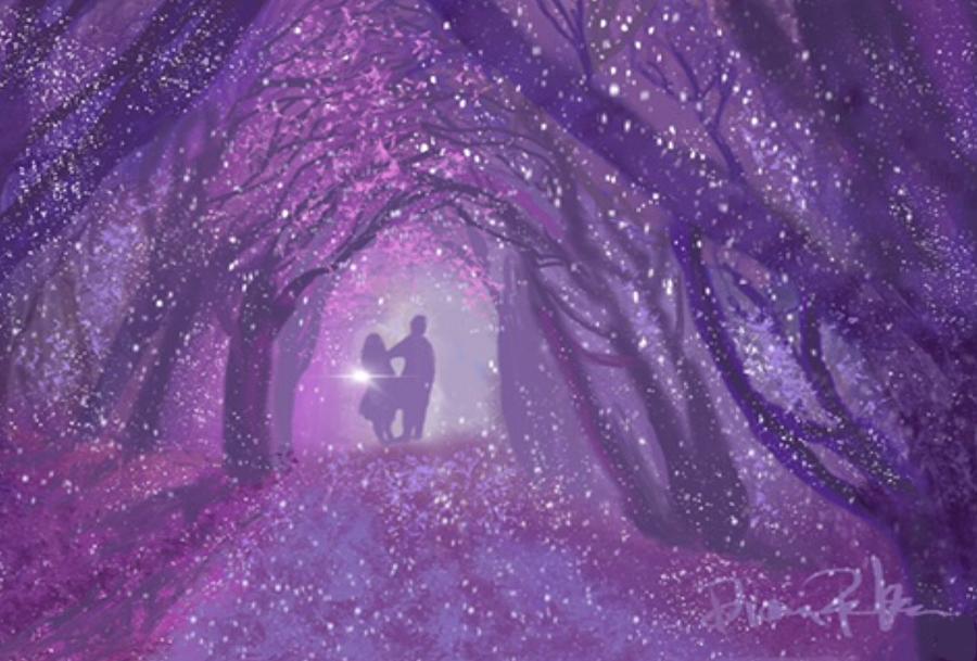 Kiss in the Woods Digital Art by Serenity Studio Art