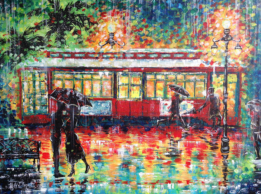 New Orleans Painting - Kiss Me on Canal by Kelly Boyett ART