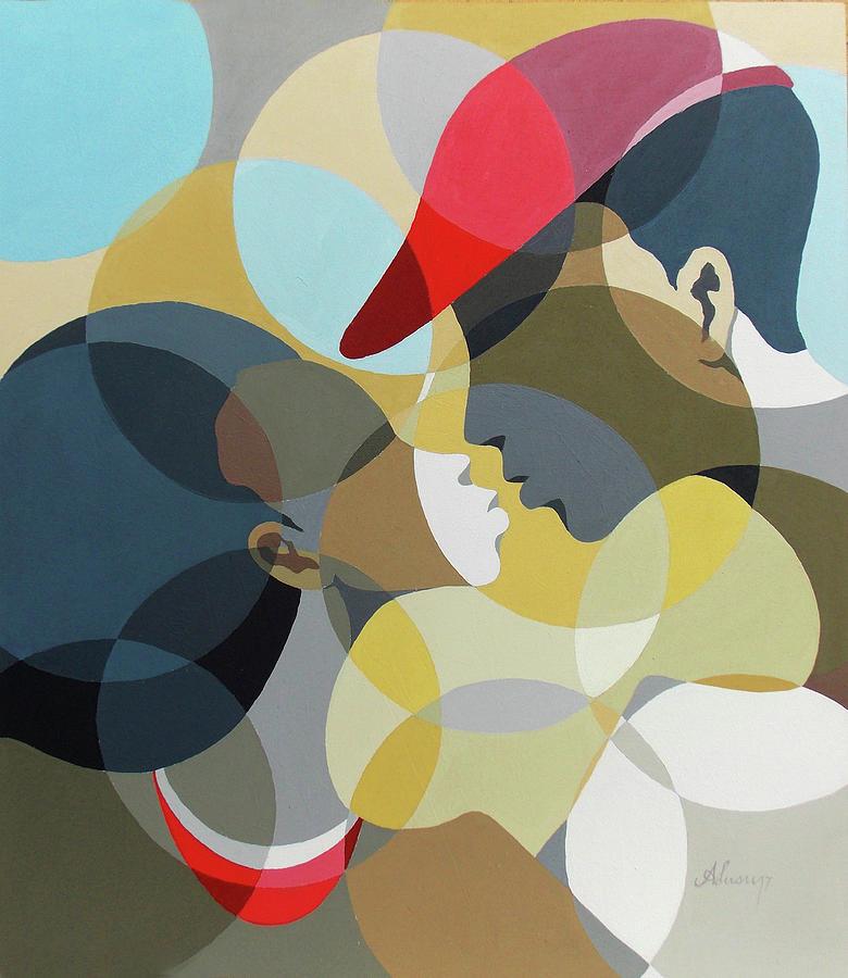 Kiss Me Painting by Richard Adusu