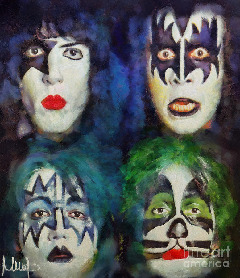 Musician Painting - Kiss by Melanie D