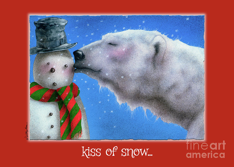 Christmas Painting - kiss of Snow... by Will Bullas