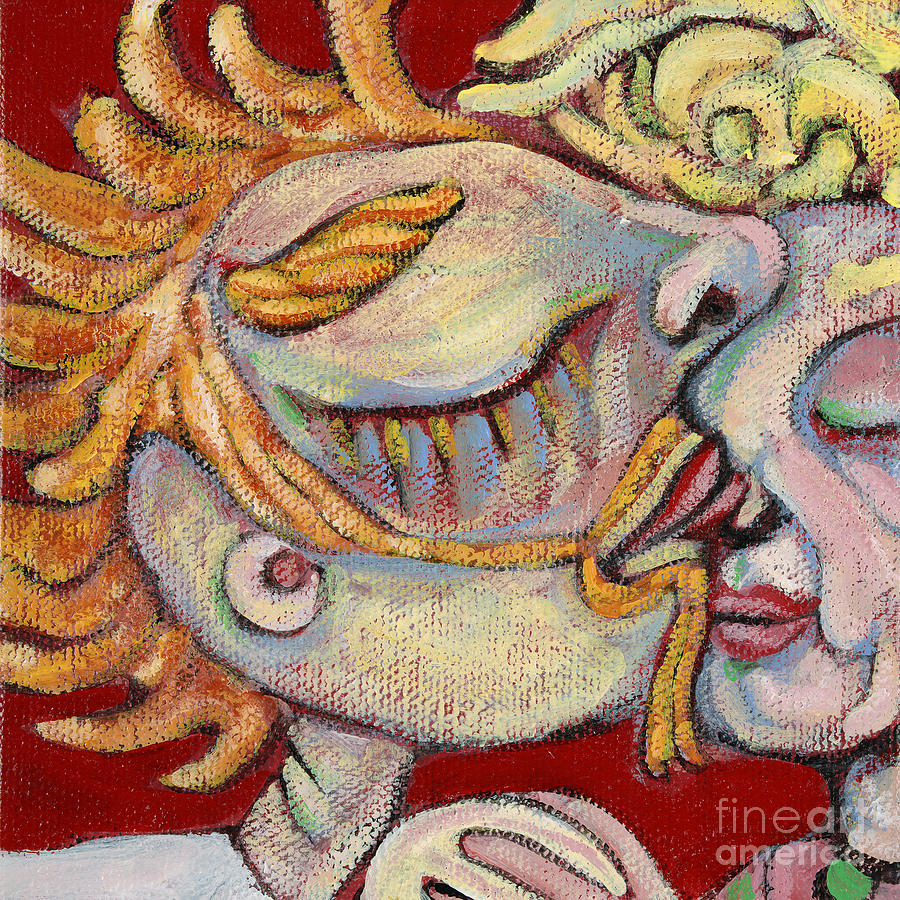 Kissing Painting - Kiss on the Nose by Michelle Spiziri