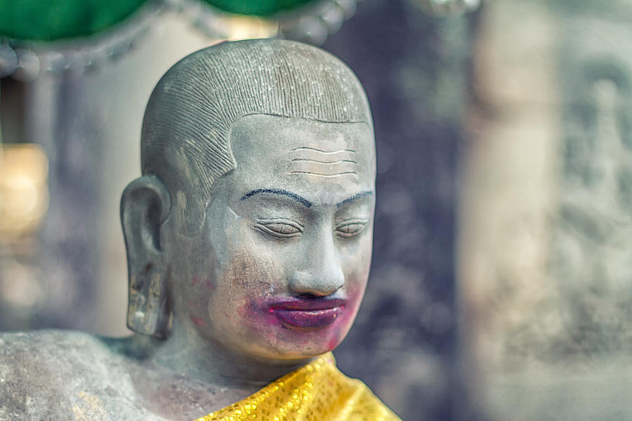 Buddha Photograph - Kissing Buddha Angkor Wat  by Stelios Kleanthous