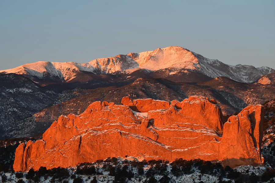 Kissing Camels and Pikes Peak Photograph by Margarethe Binkley