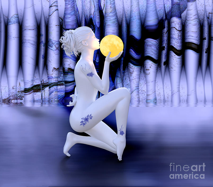 Kissing The Moon Digital Art by Barbara Milton