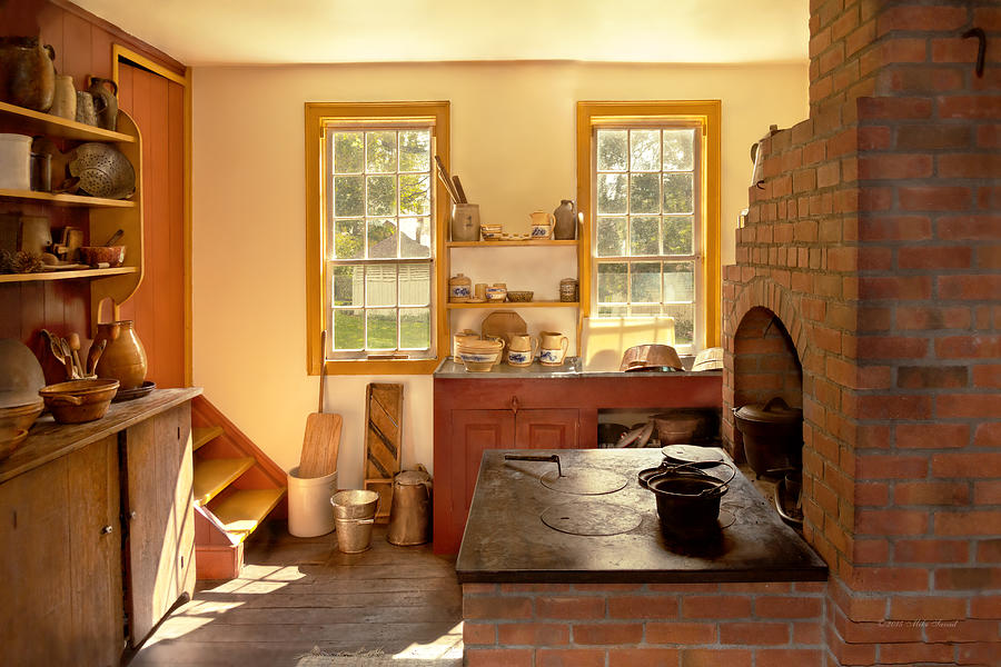 Kitchen - An 1840s Kitchen Photograph by Mike Savad