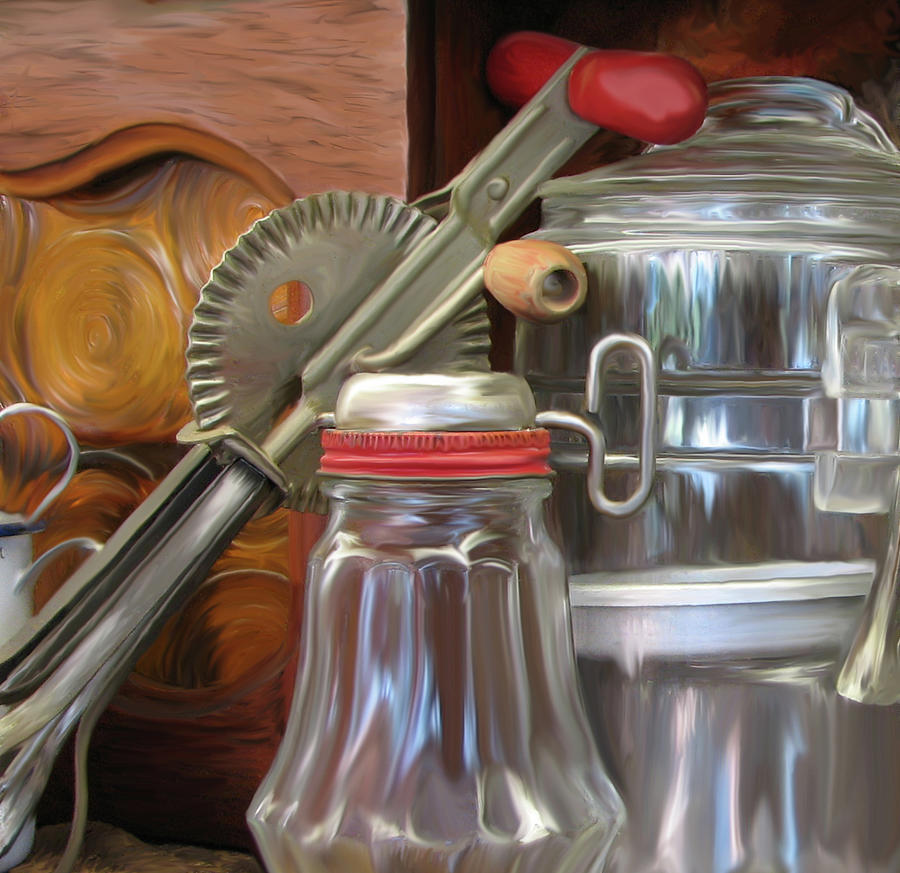 Kitchen Collection Painting by Lonnie Tapia