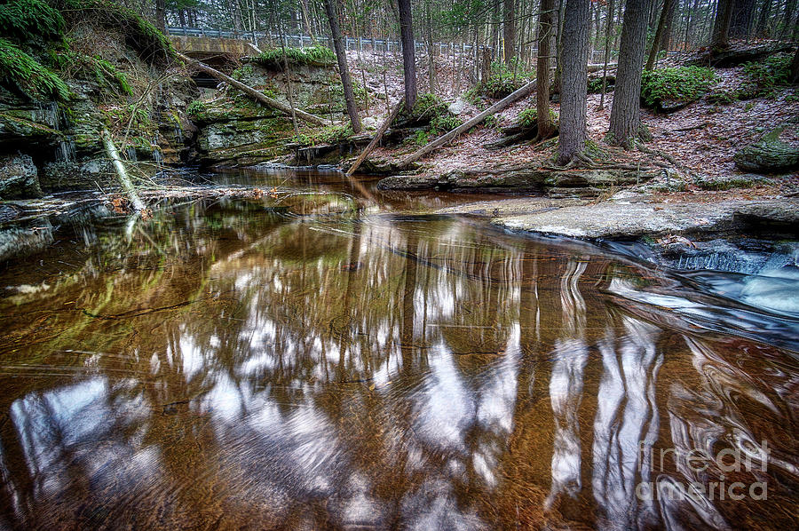 Ricketts Glen Photograph - Kitchen Creek Reflections, 2016.12.10 by Aaron Campbell