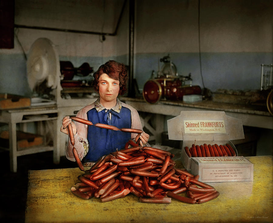 Meat Photograph - Kitchen - Meat - Does it  measure up 1927 by Mike Savad