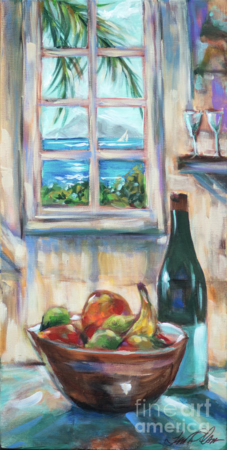 Kitchen Table View Painting by Linda Olsen
