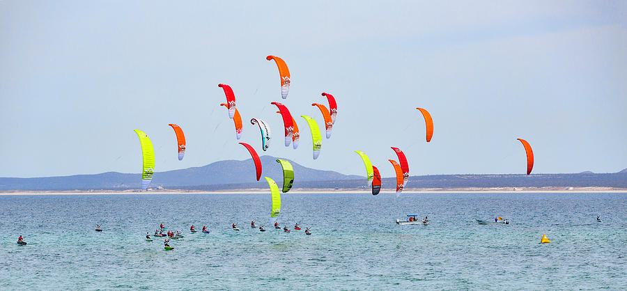 Kite Boarding at La Ventana Photograph by Mark Harrington