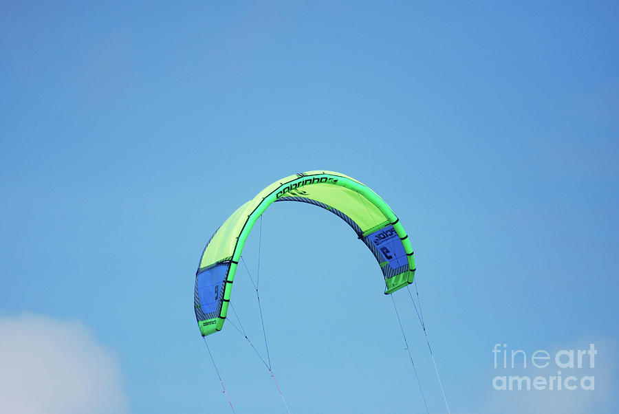 Kite for a Kiteboard in the Sky Over Aruba Photograph by DejaVu Designs