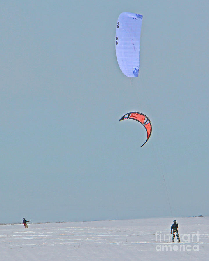 Kite Snowboarding Photograph by Kathy M Krause