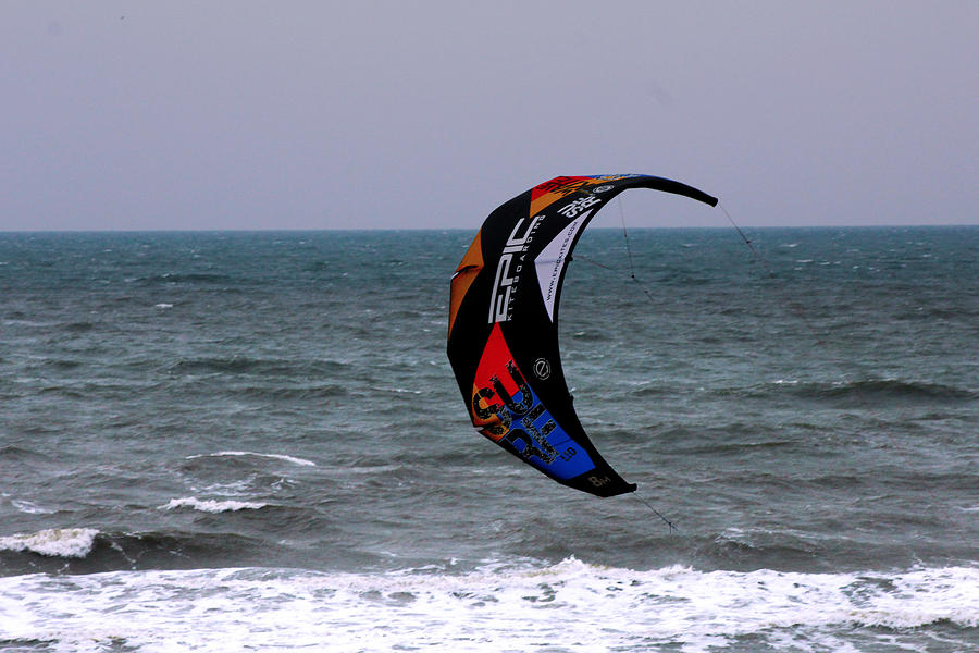Kite Surfing Photograph by Carolyn Ricks