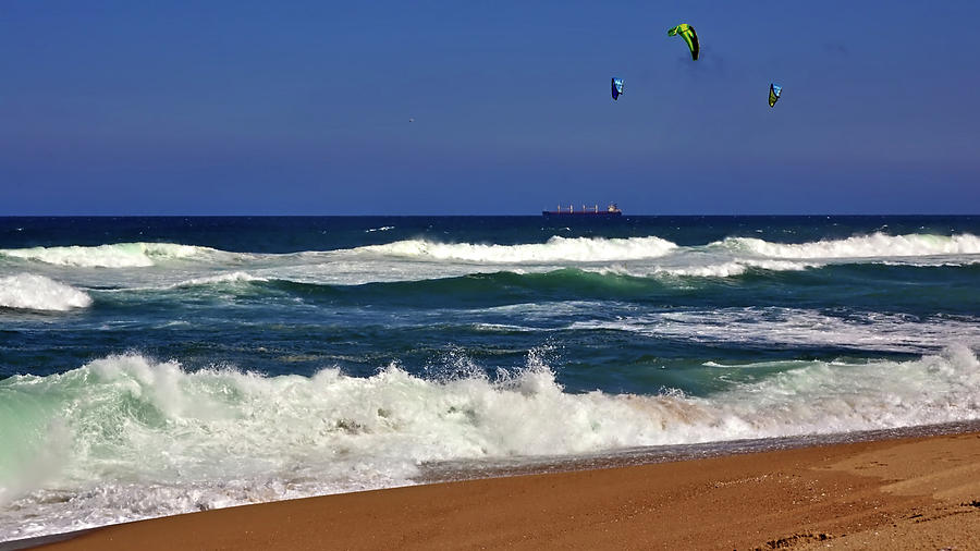 Kite Surfing Photograph by Jeremy Hayden