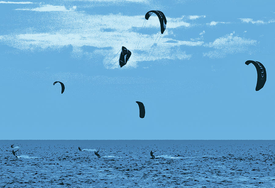 Beach Photograph - Kiteboarding on the Outer Banks FX by Dan Carmichael