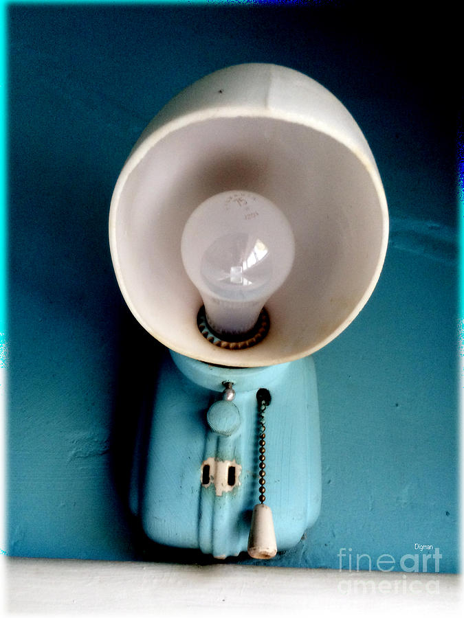Light Photograph - Kitsch In Retro Blue by Steven Digman Light Photograph - Kitsch In Retro Blue by Steven Digman