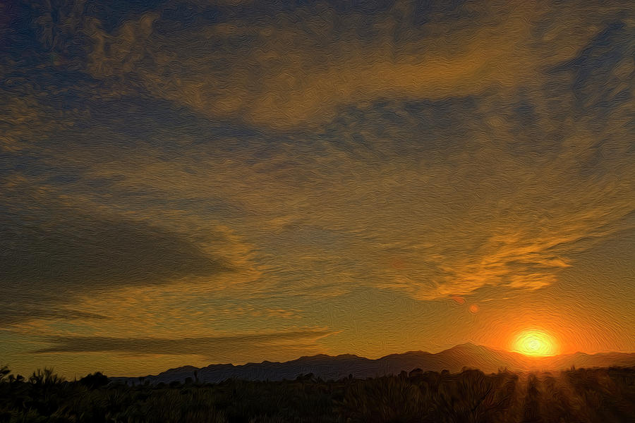 Nature Photograph - Kitt Peak Sunset op04 by Mark Myhaver
