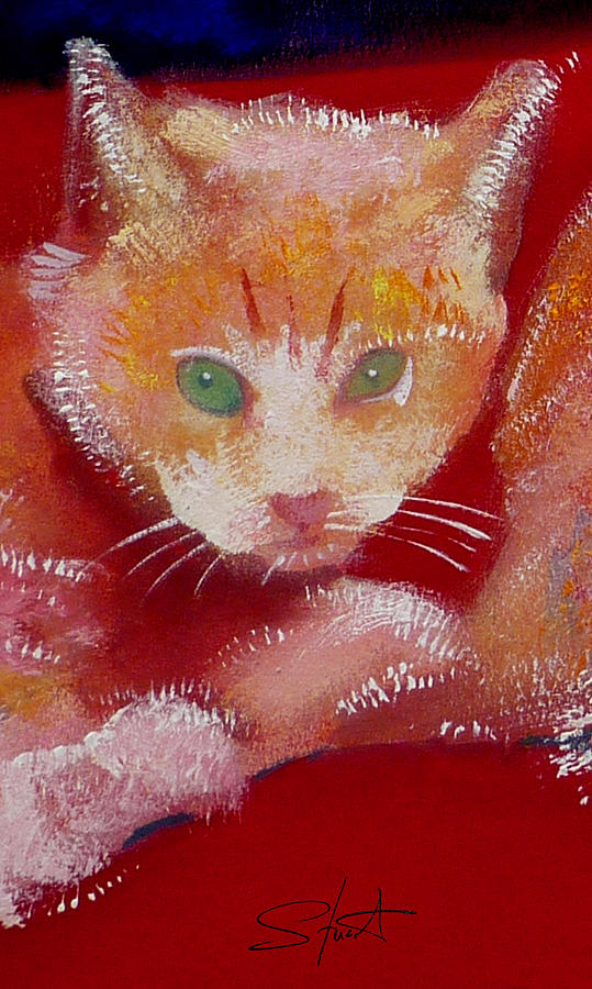 Kitten Painting by Charles Stuart