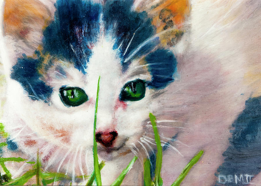 Kitten Painting by David Martin