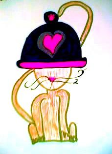 Cats Drawing - Kitten in a hat by Johnna Crider Cats Drawing - Kitten in a hat by Johnna Crider