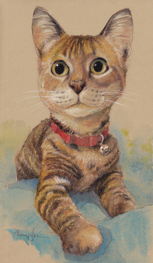 Animal Painting - Kitten on the Loose by Tracie Thompson
