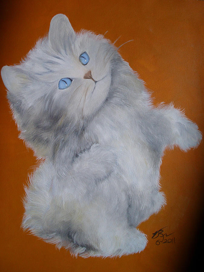 Cat Painting - Kitten by Vickie Roche