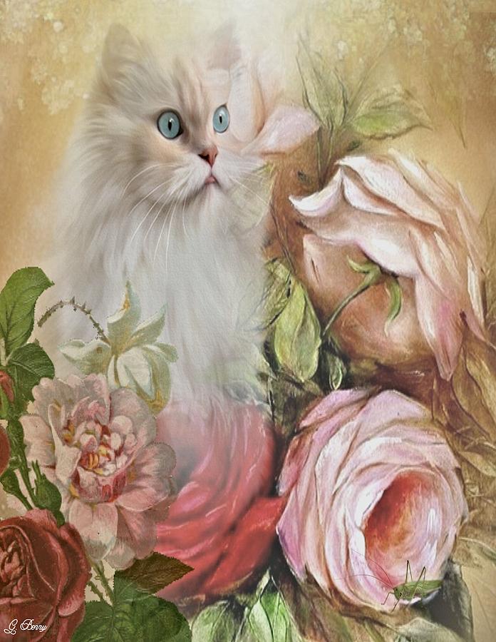 Kitty And Roses Photograph by Gayle Berry | Fine Art America