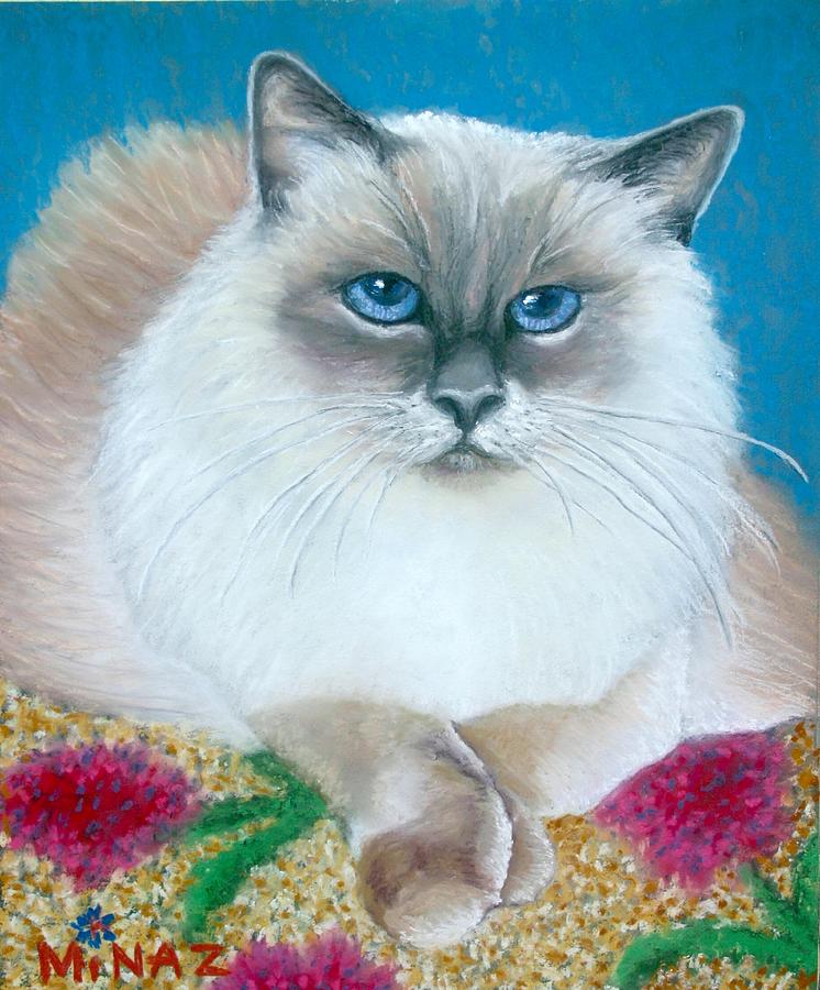 Kitty Coiffure Painting by Minaz Jantz