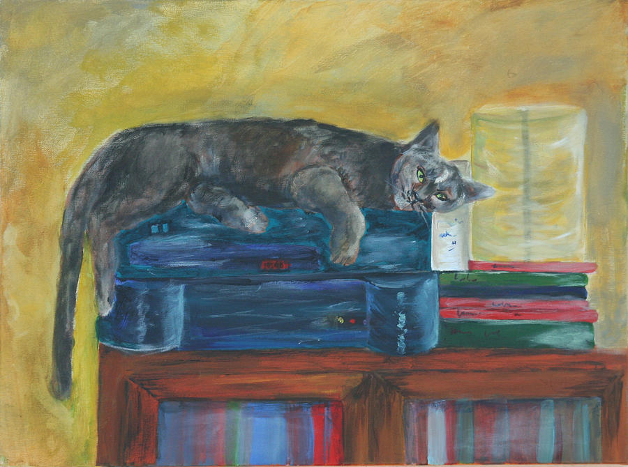 Kitty Comfort Painting by Gail Daley