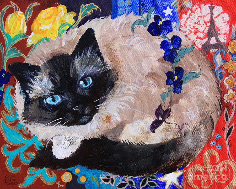 Kitty Goes to Paris Painting by Robin Pedrero