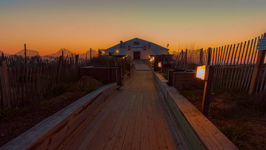 Kitty Hawk Pier Sunrise Photograph by Brenda Jacobs