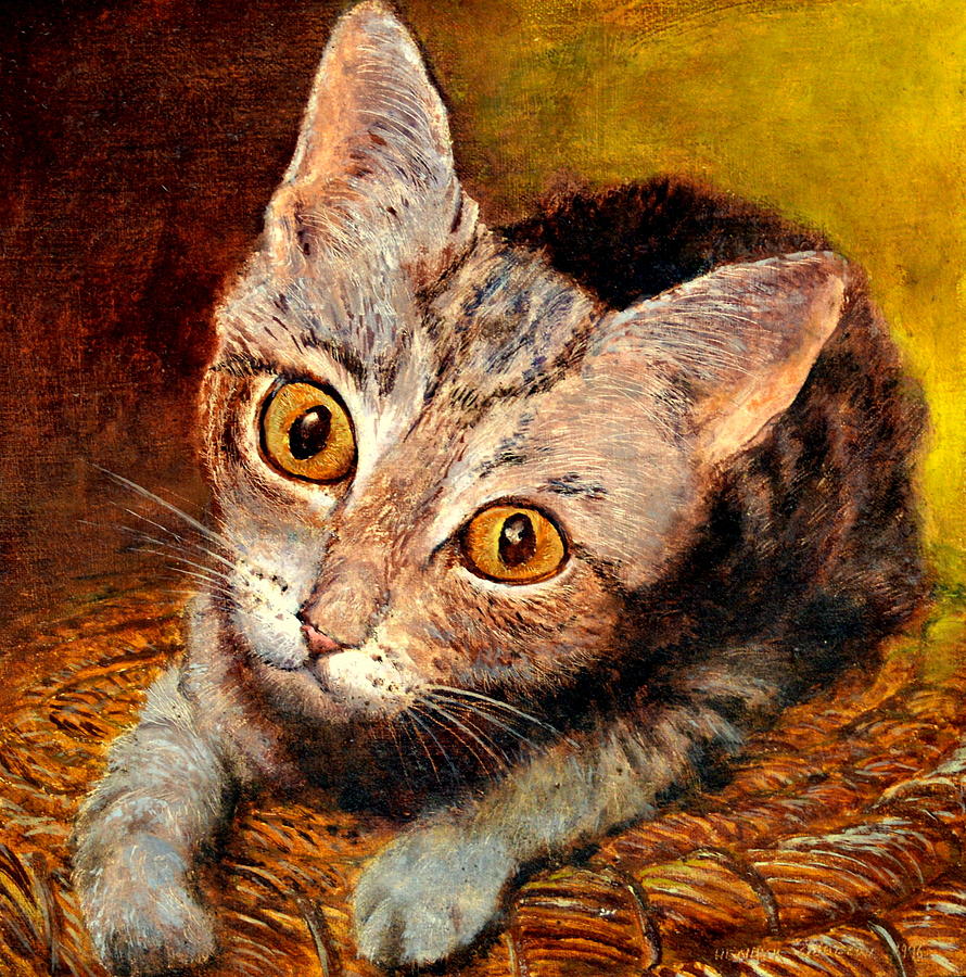 Mammal Painting - Kitty by Henryk Gorecki