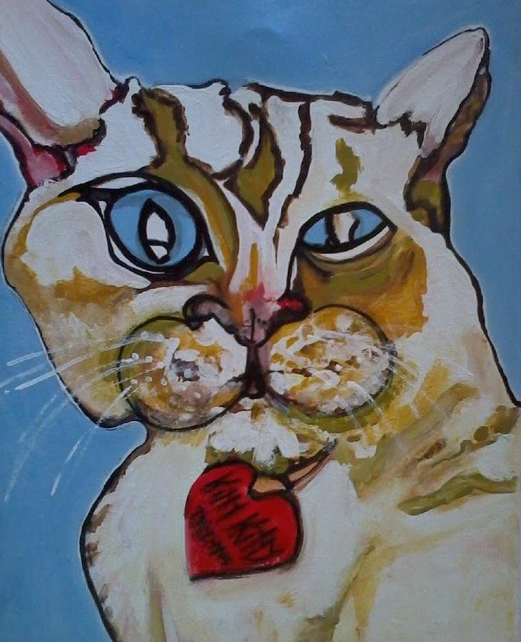 Kitty Kitty Painting by Greta Gnatek Redzko