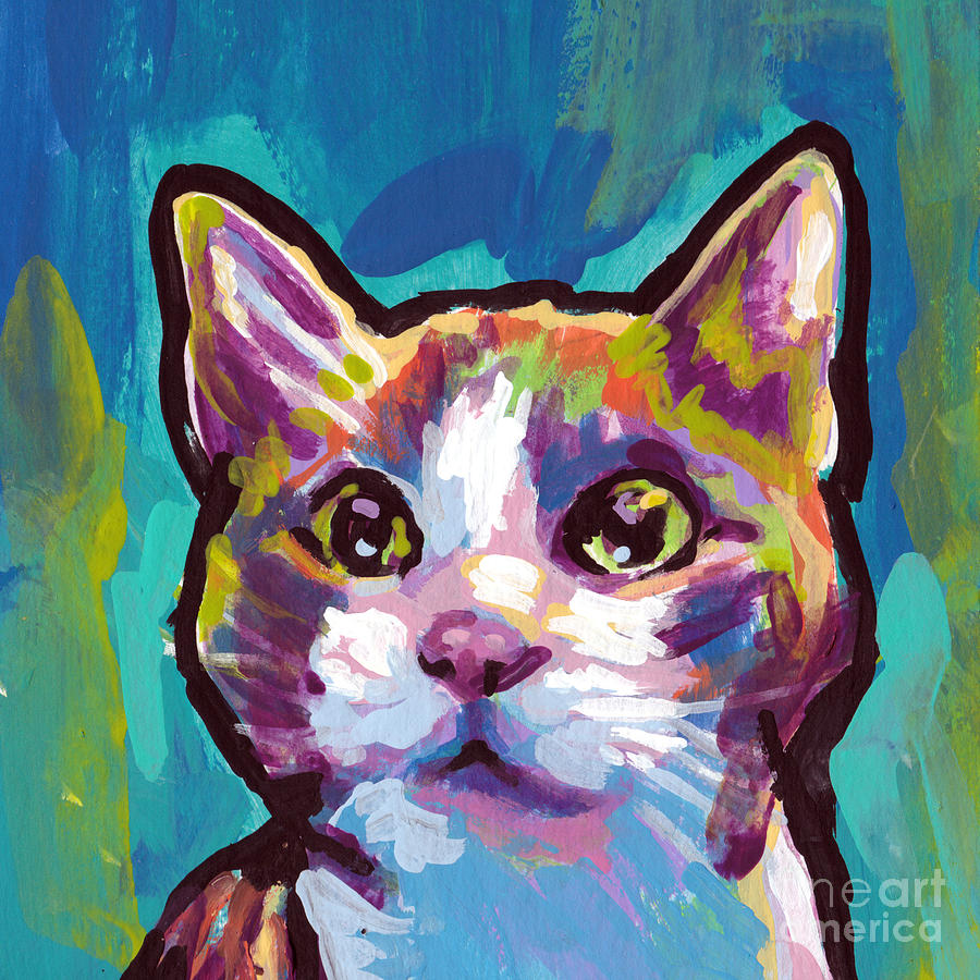 Kitty Kitty Painting by Lea S