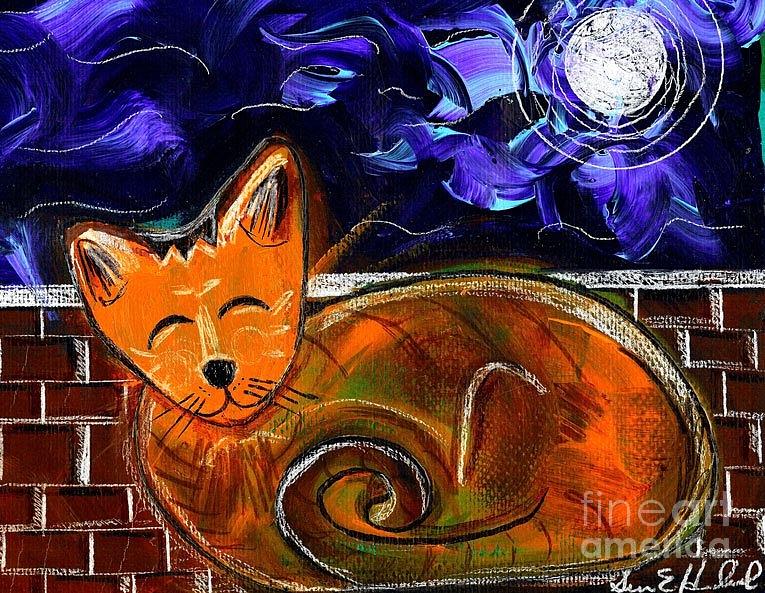 Kitty Moon Painting