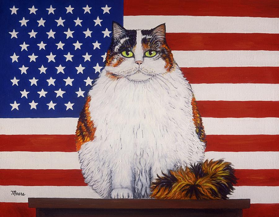 Cat Painting - Kitty Ross by Linda Mears Cat Painting - Kitty Ross by Linda Mears