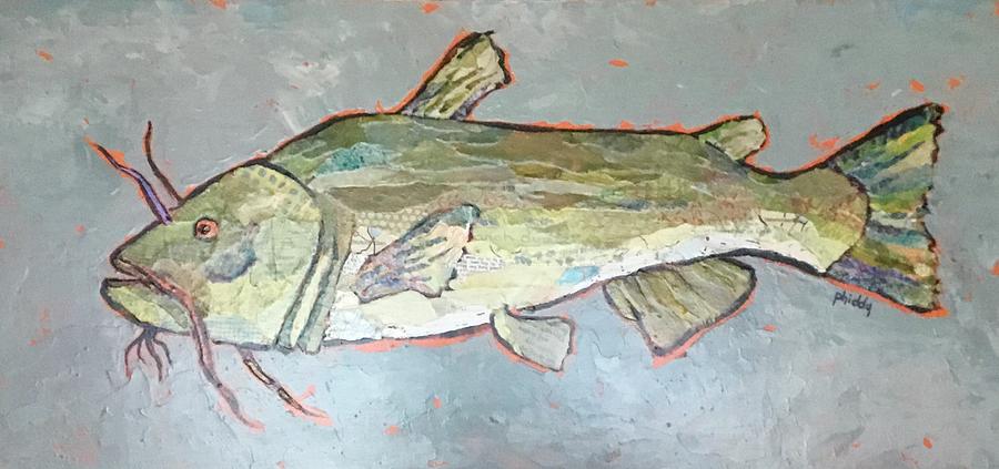 Kitty the Catfish Painting by Phiddy Webb