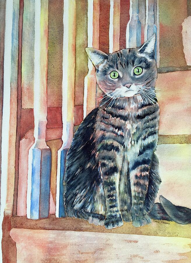 Kitty Trey Painting by Carol Thomas - Fine Art America