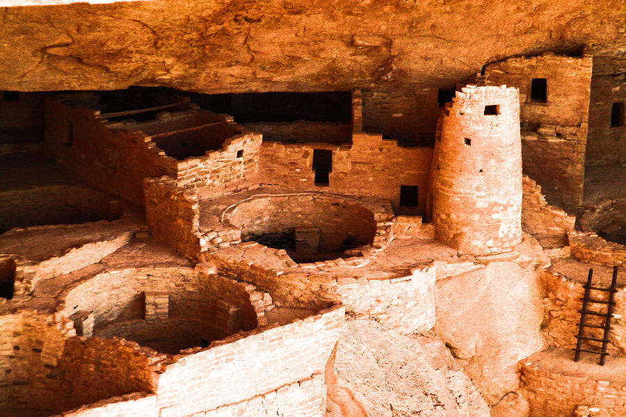 Kiva and Tower at Mesa Verde Photograph by Jeff Swan