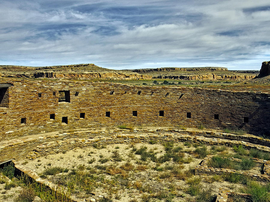 Kiva view Chaco Canyon Photograph by Kurt Van Wagner