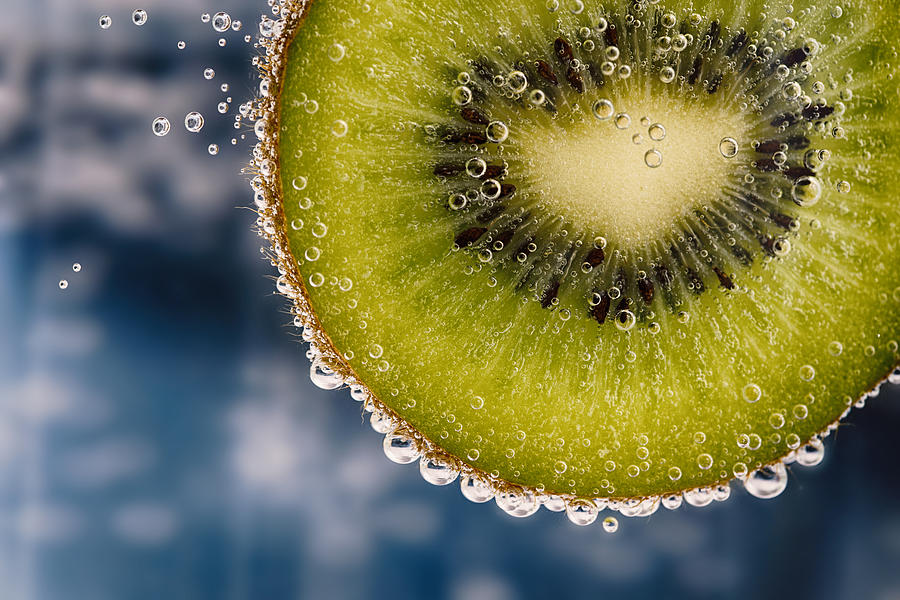Kiwi And Sparkling Water Photograph