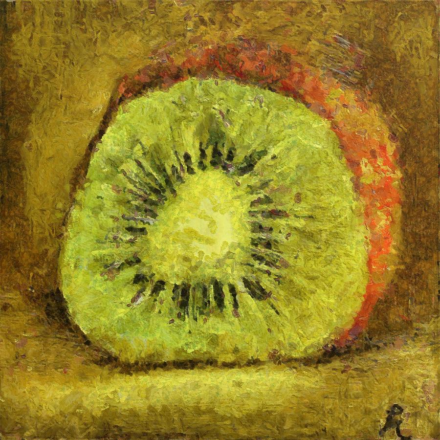 Kiwifruit Painting by Dragica  Micki Fortuna
