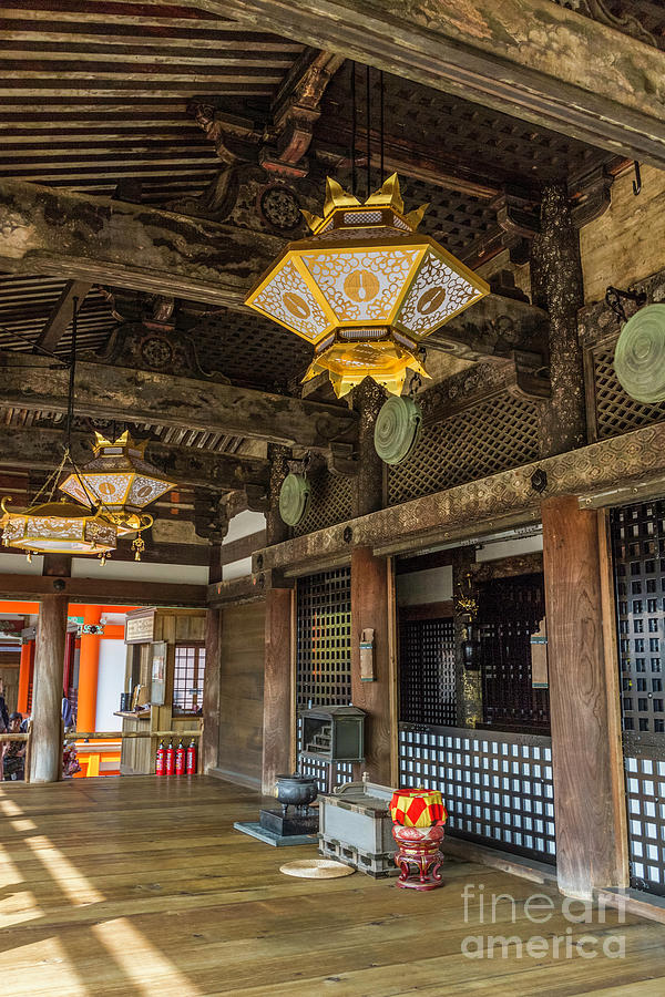 Kiyomizudera Central Hall Ornate Ceiling Photograph by Karen Jorstad