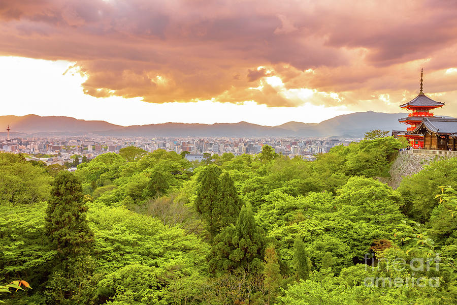 Kiyomizudera Temple aerial Photograph by Benny Marty